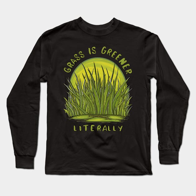 Grass Long Sleeve T-Shirt by NomiCrafts